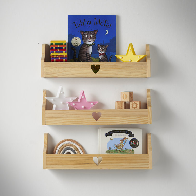 Haus Projekt 3 Piece Pine Solid Wood Floating Shelf Wayfair.co.uk